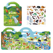 Animal Stickers For Toddlers 24 Years Reusable Sticker Books For Kids 24 52 Pcs Reusable Stickers For Boys Girls Church Airp