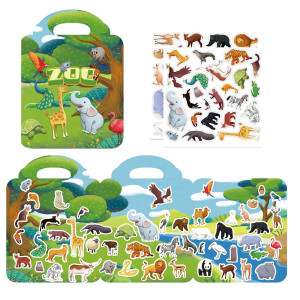 Animal Stickers For Toddlers 24 Years Reusable Sticker Books For Kids 24 52 Pcs Reusable Stickers For Boys Girls Church Airp