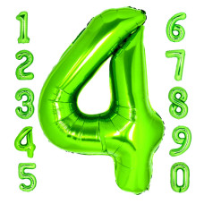 Giant 40 Inch Light Green Number 4 Balloon Green 4Th Birthday Decors Balloons Number 4 Years Old Balloons For Kids Boys Girl Par