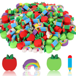 Erasers For Kids 150Pcs Junebrushs Apple Erasers For Welcome Back To School Gifts Cute Pencil Erasers Mini Erasers For Kids Bul