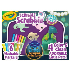 Crayola Scribble Scrubbie Glow Lagoon Pets Sea Animal Toys Gifts For For Boys Girls 3