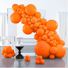 Partywoo Tangerine Orange Balloons 127 Pcs Dark Orange Balloons Different Sizes Pack Of 36 Inch 18 Inch 12 Inch 10 Inch 5 Inch