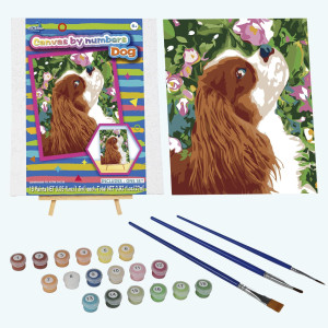 Wings Giant Framed Paint By Numbers Kit For Kids Ages 48 812 Beginner Cartoon Dog Theme Preprinted Acrylic Painting 12 X