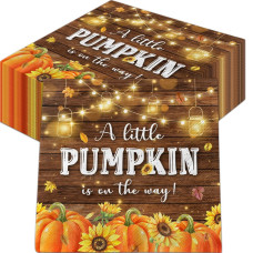 Little Pumpkin Baby Shower Decorations 40Pcs A Little Pumpkin Is On The Way Napkins Disposable Rustic Wood Pumpkin Paper Napk