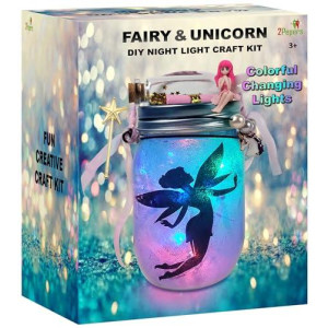 Make Your Own Unicorn Fairy Lantern Jar Night Light Arts And Crafts For Kids Best Birthday Gifts For Girls Ages 3 4 5 6 7 8 9