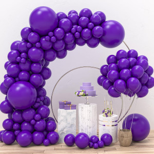 Eaf Purple Balloons 130Pcs Purple Balloon Garland Arch Kit 1812105 Inch Purple Balloons Different Sizes Pack For Halloween