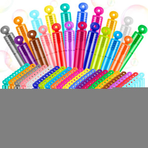 Lavesom 200Pcs 20 Colors Mini Bubble Wands Party Favors Toys For Kids Bath Time Summer Outdoor Gifts Christmas Celebration Than