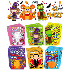 Greingways 42 Sheets Halloween Party Favors Stickers For Kids Halloween Crafts Make Your Own Halloween Stickers Halloween Good