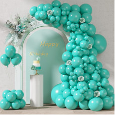 Rubfac 87Pcs Teal Balloons Different Sizes 18 12 10 5 Inches For Garland Arch Premium Blue Latex Balloons For Birthday Wedding