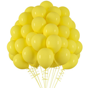 Rubfac Yellow Balloons 120Pcs 5 Inch Yellow Balloons Thicker Yellow Balloons For Birthday Wedding Baby Shower Graduation Anniv