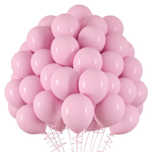 Rubfac Light Pink Balloons 120Pcs 5 Inch Pastel Pink Balloons Thicker Pastel Pink Balloons For Birthday Wedding Baby Shower Ge