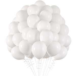 Rubfac White Balloons 120Pcs 5 Inch Party Latex Balloons Thicker White Balloons For Birthday Wedding Baby Shower Graduation An