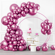 Rubfac Metallic Pink Balloons Different Sizes 105Pcs 5101218 Inch Metallic Magenta Party Balloon Garland Kit For Wedding Baby