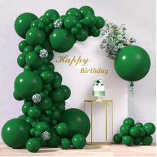 Rubfac 116Pcs Dark Green Balloons Different Sizes Pack Of 36 18 12 10 5 Inch For Garland Arch Extra Large Balloons For Birthday