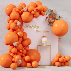 Rubfac 116Pcs Orange Balloons Different Sizes Pack Of 36 18 12 10 5 Inch For Garland Arch Extra Large Balloons For Birthday Grad