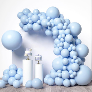 Rubfac Pastel Blue Balloons 146 Pcs Different Sizes Pack Of 36 18 12 10 5 Inch For Balloon Garland Or Balloon Arch As Graduatio