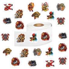 500 Pieces10 Patternsfirefighter Stickers Colorful Fashion Graffiti Adhesive Seals For Kids Girls Boys Teens Adults Water Bott