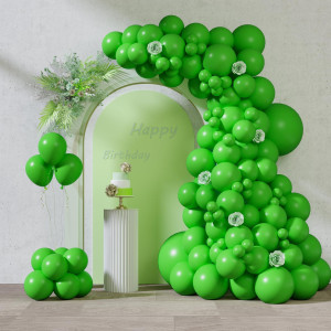 Rubfac 87Pcs Green Balloons Different Sizes 18 12 10 5 Inches For Garland Arch Premium Green Latex Balloons For Birthday Weddin