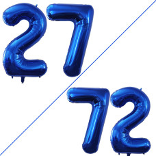 Goer Number 27 Balloons For 27Th Birthday Party Decorations 42 Inch Jumbo Foil Helium 72 Balloons For 72Nd Birthday Party Decora