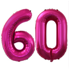 Goer Number 60 Balloons For 60Th Birthday Party Decorations 42 Inch Jumbo Foil Helium Balloons For 60Th Anniversary Bright Peac