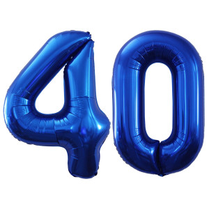 Goer Number 40 Balloons For 40Th Birthday Party Decorations 42 Inch Jumbo Foil Helium Balloons For 40Th Anniversary Blue