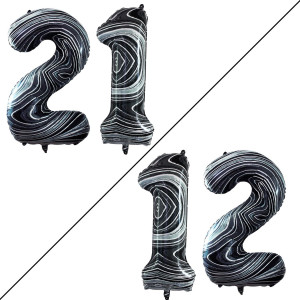 Goer Number 12 Balloons For 12Th Birthday Sweet 12 Party Decorations 42 Inch Jumbo Foil Helium 21 Balloons For 21St Birthday Par