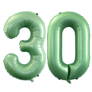 Goer Number 30 Balloons For 30Th Birthday Party Decorations 42 Inch Jumbo Foil Helium Balloons For 30Th Anniversary Sage Green