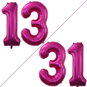 Goer Number 13 Balloons For 13Th Birthday Sweet 13 Party Decorations 42 Inch Jumbo Foil Helium 31 Balloons For 31St Birthday Par