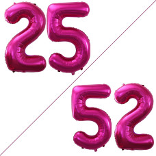 Goer Number 25 Balloons For 25Th Birthday Party Decorations 42 Inch Jumbo Foil Helium 52 Balloons For 52Nd Birthday Party Decora