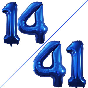 Goer Number 14 Balloons For 14Th Birthday Sweet 14 Party Decorations 42 Inch Jumbo Foil Helium 41 Balloons For 41St Birthday Par