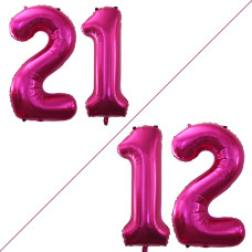 Goer Number 12 Balloons For 12Th Birthday Sweet 12 Party Decorations 42 Inch Jumbo Foil Helium 21 Balloons For 21St Birthday Par