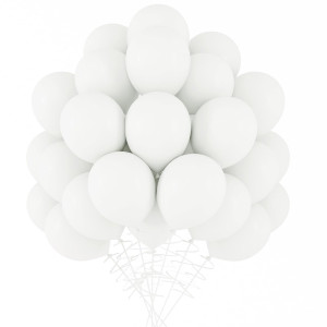 Rubfac 70Pcs White Latex Balloons 10 Inch Helium Party Balloons Latex Balloons For Balloon Garland Arch As Wedding Birthday