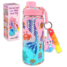 7July Decorate Your Own Water Bottle Kits For Girls Age 46810 Stainless Steel Mermaid Themed Painting Crafts Fun Arts And C