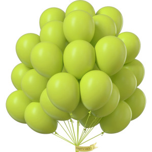 Partywoo Yellowish Green Balloons 50 Pcs 12 Inch Lime Green Balloons Green Balloons For Balloon Garland Or Balloon Arch As Par