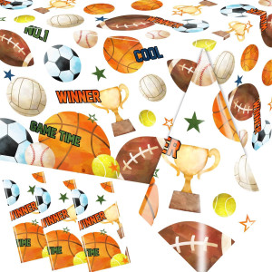 Pymurod Sports Birthday Party Decorations3Pcs Sports Table Cloths Soccer Basketball Table Cover Baseball Football Tablecloth Fo