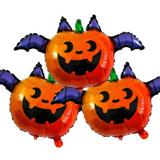 Hadckja Pumpkin Bat Balloon Halloween Balloons Pumpkin Bat Foil Balloons For Halloweenthemed Party Supplies Decorations Hallowe