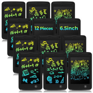 Zhehao 12 Pcs Lcd Writing Tablet Drawing Board Doodle Board Educational Toys Erasable Electronic Painting Learning Pads Gift For