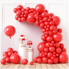 Rubfac 110Pcs Red Balloons Different Sizes 18 12 10 5 Inch For Garland Arch Premium Red Latex Balloons For Birthday Party Weddi