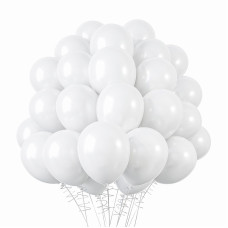 Rubfac White Balloons 110Pcs 12 Inch Party Latex Balloons Thicker White Balloons For Birthday Wedding Baby Shower Graduation A