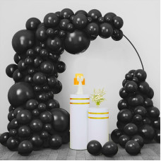 Rubfac 154Pcs Black Balloons Different Sizes 18 12 10 5 Inches For Garland Arch Premium Black Latex Balloons For Birthday Baby