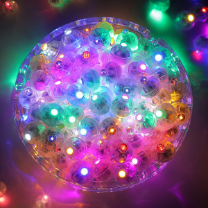 Zgwj 50Pcs Mini Led Lights Led Balloons Light Up Balloons For Party Decorations Neon Party Lights For Paper Lantern Easter Eggs