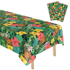 Funhot Flower Tablecloths 2 Pcs Colorful Flower Table Covers 54 X 108 Inch Rectangle Flower Print Tablecloths For Kids Girls B