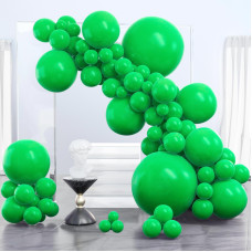 Partywoo Malachite Green Balloons 100 Pcs Clover Green Balloons Different Sizes Pack Of 36 Inch 18 Inch 12 Inch 10 Inch 5 Inch