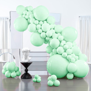 Partywoo Pastel Mint Green Balloons 127 Pcs Pastel Mint Balloons Different Sizes Pack Of 36 Inch 18 Inch 12 Inch 10 Inch 5 Inch