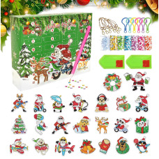 2023 Christmas Diamond Painting Keychains Diy Diamond Craft Kits Christmas Decration Key Chains Diamond Art Gift For Beginners