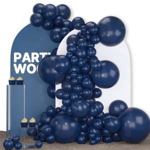 Partywoo Nile Blue Balloons 140 Pcs Dark Blue Balloons Different Sizes Pack Of 18 Inch 12 Inch 10 Inch 5 Inch Blue Balloons For