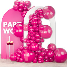 Partywoo Pearl Fuchsia Pink Balloons 140 Pcs Fuchsia Pink Balloons Different Sizes Pack Of 18 Inch 12 Inch 10 Inch 5 Inch Magen