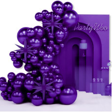 Partywoo Royal Purple Balloons 110 Pcs 22 Inch Star Balloons And Dark Purple Balloons Different Sizes Pack Of 18 Inch 12 Inch 1