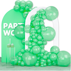 Partywoo Pearl Jade Green Balloons 140 Pcs Jade Green Balloons Different Sizes Pack Of 18 Inch 12 Inch 10 Inch 5 Inch Light Gre