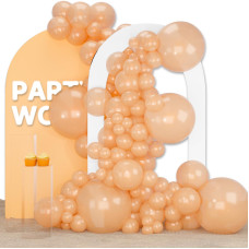 Partywoo Pearl Peach Balloons 140 Pcs Light Orange Balloons Different Sizes Pack Of 18 Inch 12 Inch 10 Inch 5 Inch Pastel Orang